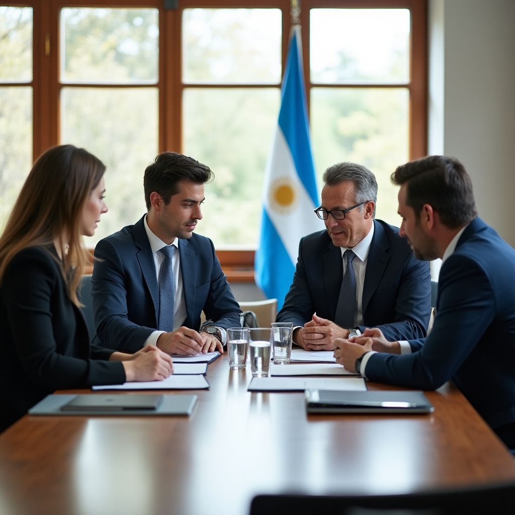 Meeting with municipal representatives and developer team